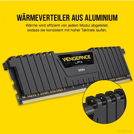 DDR4 Vengeance LPX 16GB/3200(2*8GB) CL16-18-18-36 BLACK 1,35V XMP 2.0
