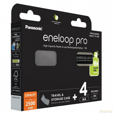 Eneloop PRO akumulator 2500 mAh AA 4szt+pudełko