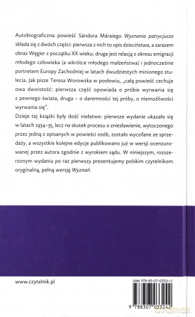 Wyznania Patrycjusza Tw - Sandor Marai [KSIĄŻKA]