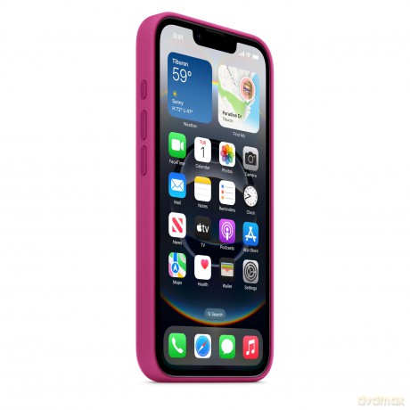 Etui silikonowe do iPhonea 16e - żywy róż