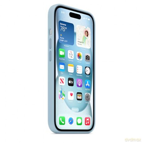 Etui silikonowe z MagSafe do iPhonea 15 - jasnoniebieskie
