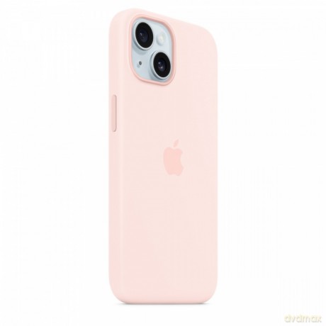 Etui silikonowe z MagSafe do iPhonea 15 - jasnoróżowe