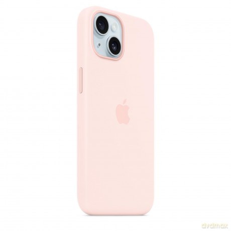 Etui silikonowe z MagSafe do iPhonea 15 - jasnoróżowe