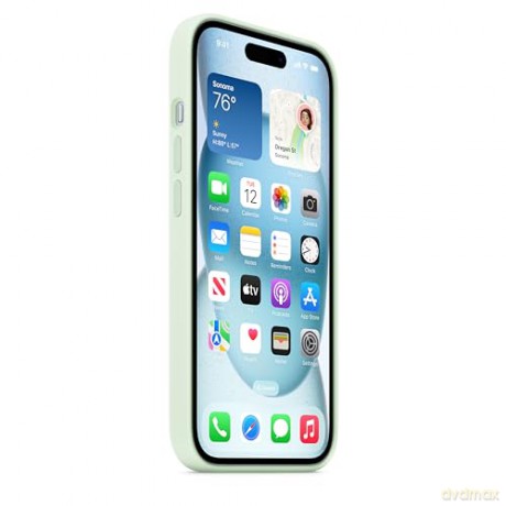 Etui silikonowe z MagSafe do iPhonea 15 - pastelowa mięta