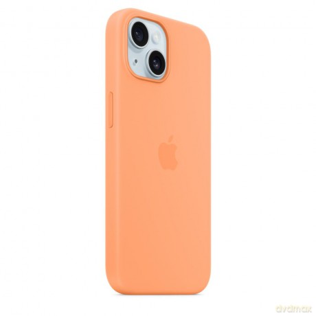 Etui silikonowe z MagSafe do iPhonea 15 - pomarańczowy sorbet