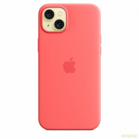 Etui silikonowe z MagSafe do iPhonea 15 Plus - guawa