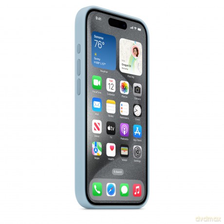 Etui silikonowe z MagSafe do iPhonea 15 Pro - jasnoniebieskie