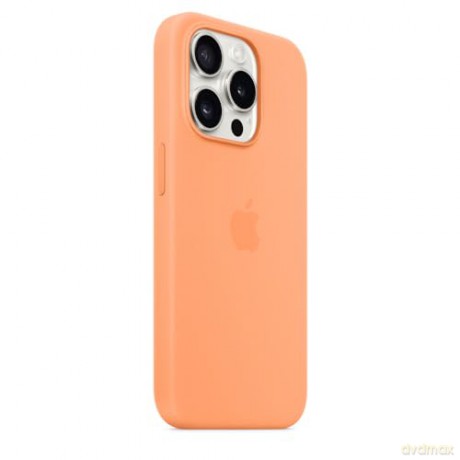 Etui silikonowe z MagSafe do iPhonea 15 Pro - pomarańczowy sorbet