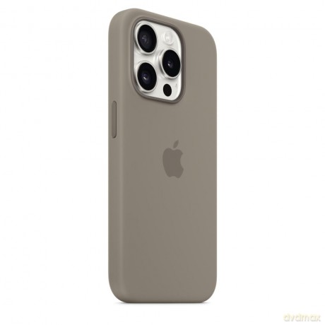 Etui silikonowe z MagSafe do iPhonea 15 Pro - popielaty brąz