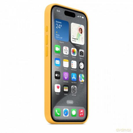 Etui silikonowe z MagSafe do iPhonea 15 Pro - sunshine