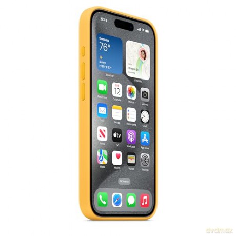 Etui silikonowe z MagSafe do iPhonea 15 Pro - sunshine