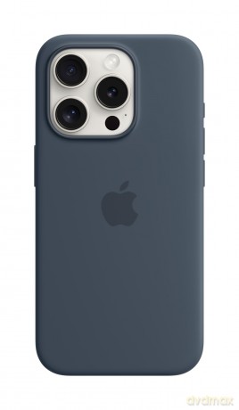 Etui silikonowe z MagSafe do iPhonea 15 Pro - sztormowy błękit