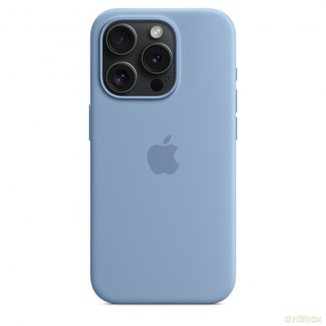 Etui silikonowe z MagSafe do iPhonea 15 Pro - zimowy błękit
