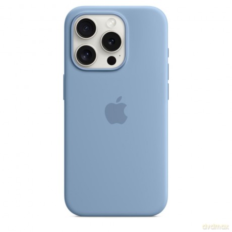 Etui silikonowe z MagSafe do iPhonea 15 Pro - zimowy błękit