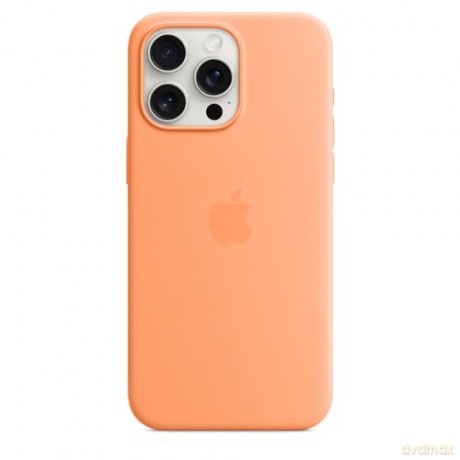 Etui silikonowe z MagSafe do iPhonea 15 Pro Max - pomarańczowy sorbet