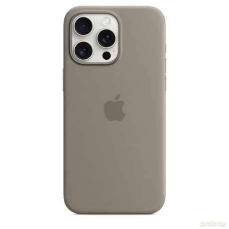 Etui silikonowe z MagSafe do iPhonea 15 Pro Max - popielaty brąz