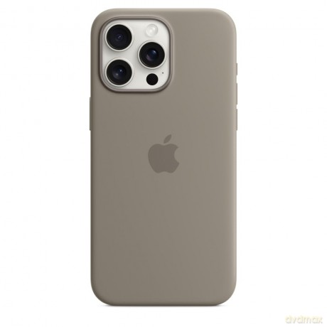 Etui silikonowe z MagSafe do iPhonea 15 Pro Max - popielaty brąz