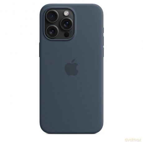Etui silikonowe z MagSafe do iPhonea 15 Pro Max - sztormowy błękit