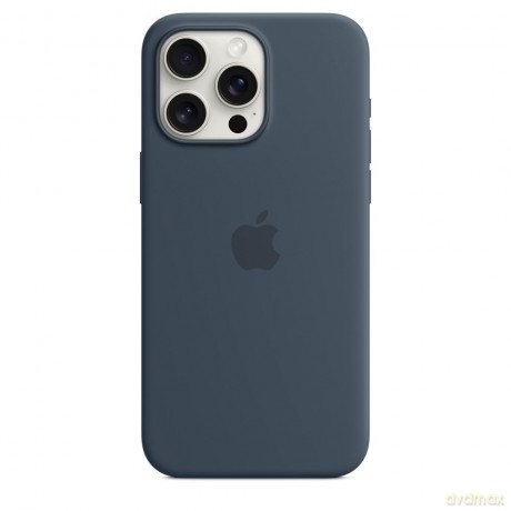 Etui silikonowe z MagSafe do iPhonea 15 Pro Max - sztormowy błękit