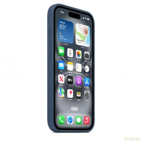 Etui silikonowe z MagSafe do iPhonea 16 - denim