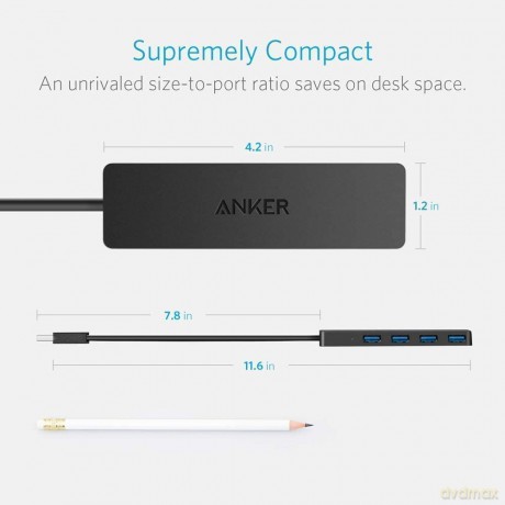 Hub 4-Port USB 3.0 Ultra Slim Data
