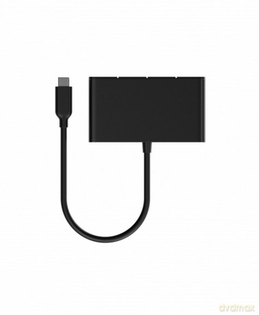 Hub 4w1 10Gbps USB-C Czarny