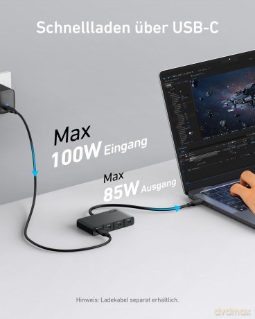 Hub 4w1 10Gbps USB-C Czarny