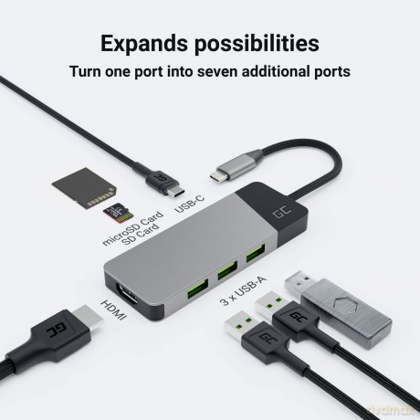 Hub adapter USB-C Connect 3xUSB 3.1 HDMI 4K 60Hz USB-C PD 85W