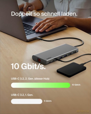 Hub USB-C 8w1 dual display
