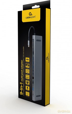 Hub USB-C HDMI GbE 3xUSB 3.1 2xUSB 2.0 2xUSB-C USB-C PD Card VGA