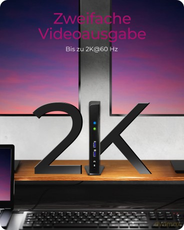 IcyBox IB-DK2241AC USB,HDMI,LAN,DVI-I,Mic