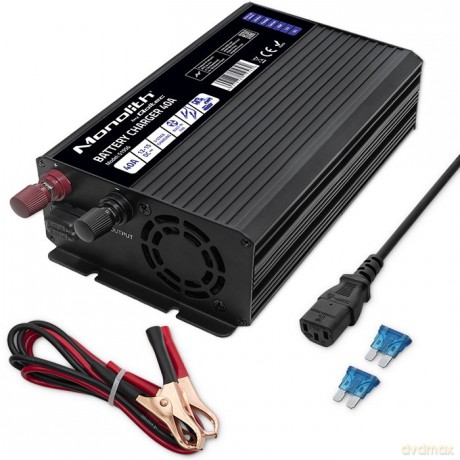 Inteligentna ładowarka do akumulatorów LiFePO4 AGM GEL SLA | 40A | 12V