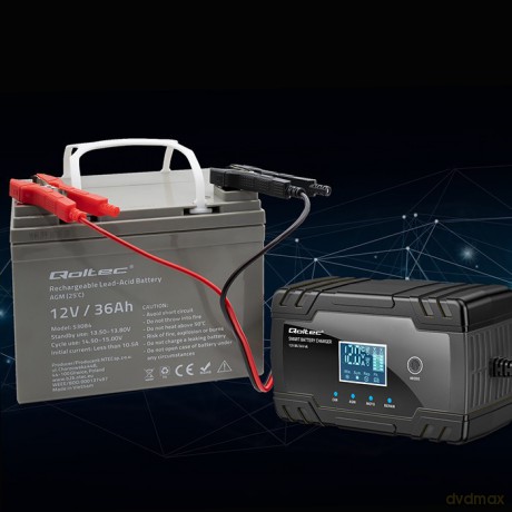 Inteligentna mikroprocesorowa ładowarka 12V 8A | 24V 4A |Prostownik z funkcją naprawy do akumulatora AGM GEL | LCD