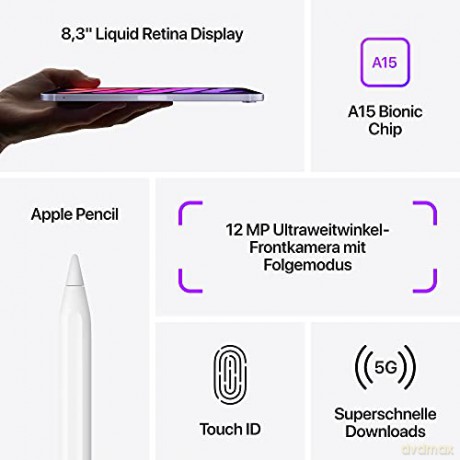 iPad mini Wi-Fi + Cellular 256GB - Księżycowa poświata