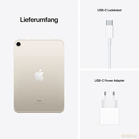 iPad mini Wi-Fi + Cellular 256GB - Księżycowa poświata