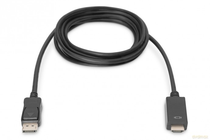 Kabel adapter DisplayPort 1.2 z zatrzaskiem 4K 60Hz UHD Typ DP/HDMI A M/M 1m Czarny