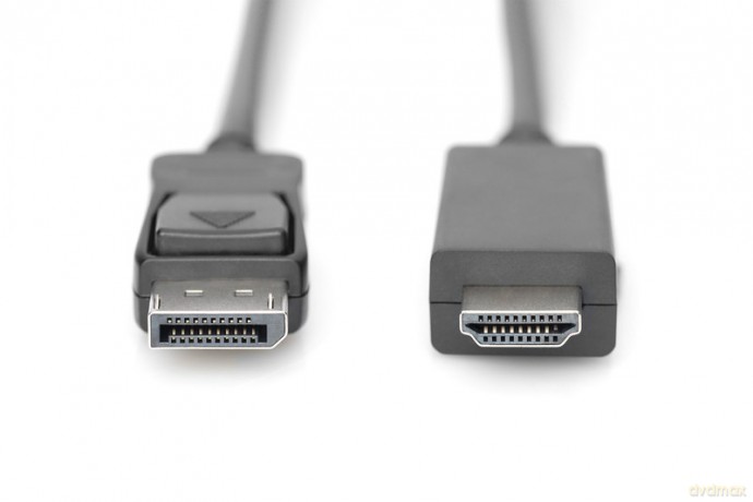 Kabel adapter DisplayPort 1.2 z zatrzaskiem 4K 60Hz UHD Typ DP/HDMI A M/M czarny 3m