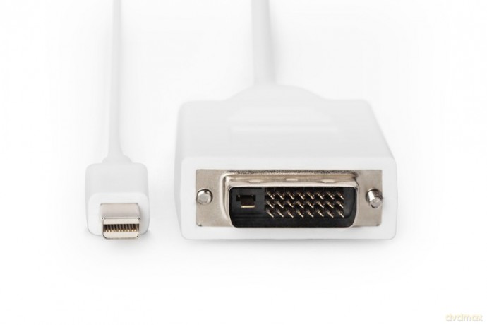 Kabel adapter Displayport 1080p 60Hz FHD Typ miniDP/DVI-D (24+1) M/M biały 2m