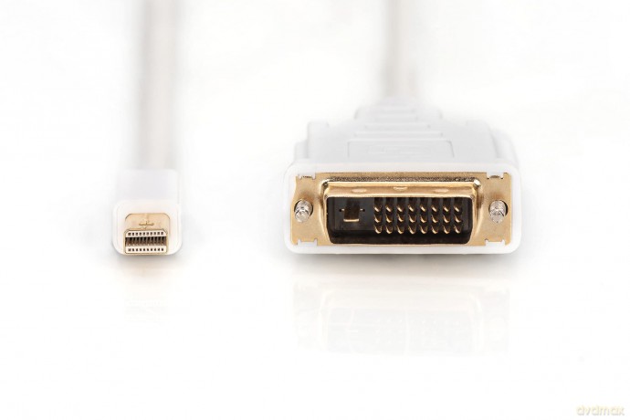 Kabel adapter Displayport 1080p 60Hz FHD Typ miniDP/DVI-D (24+1) M/M biały 2m