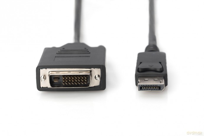 Kabel adapter Displayport z zatrzaskiem 1080p 60Hz FHD Typ DP/DVI-D (24+1) M/M 3m Czarny
