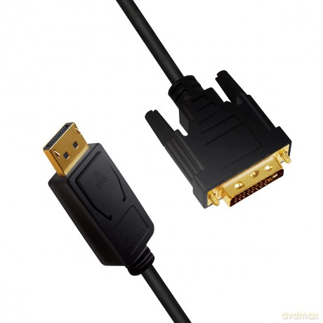 Kabel DisplayPort 1.2 do DVI 24+1, 1m, Czarny