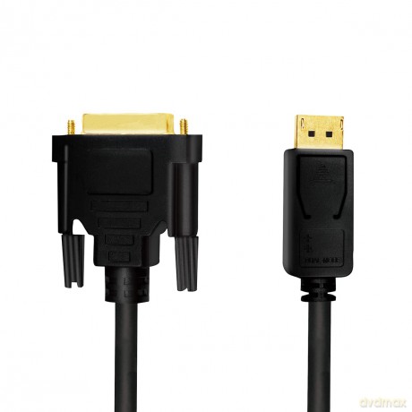 Kabel DisplayPort 1.2 do DVI 24+1, 1m, Czarny