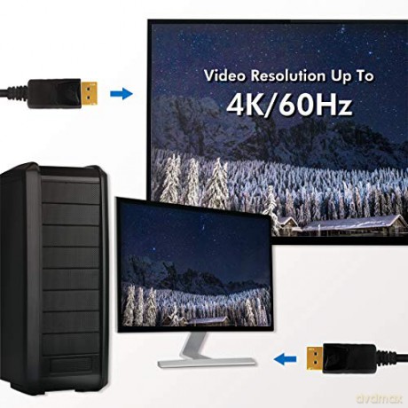 Kabel DisplayPort 1.2 M/M, 4K2K, 7.5m, czarny