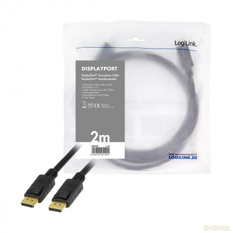 Kabel DisplayPort 1.4 8K/60Hz 3m Czarny
