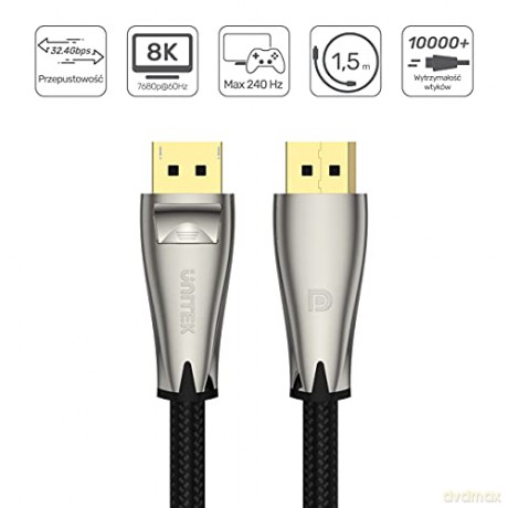 Kabel DisplayPort 1.4, 8K@60Hz, 1,5M, M/M; C1607BNI