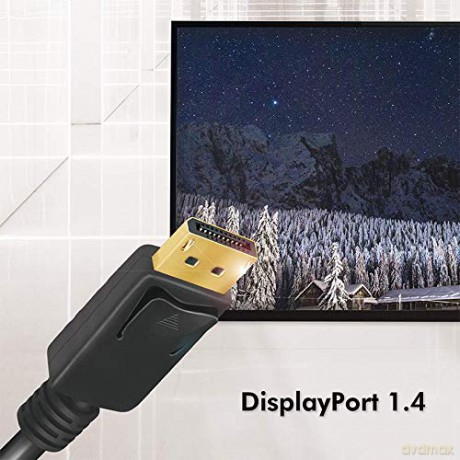 Kabel DisplayPort 8K 60Hz,4K/120Hz 5m Czarny