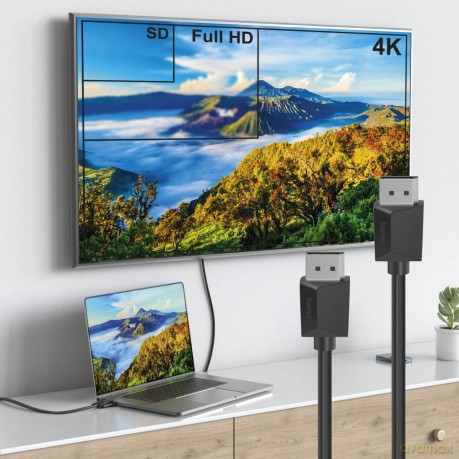 Kabel displayport DP 1.2 ultra HD 4k 3m