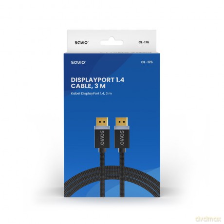 Kabel DP v1.4 (M), 8K/60Hz, FHD, 3 m, CL-176