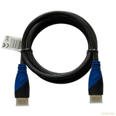 Kabel HDMI (M) 5m, oplot nylonowy, złote końcówki, v1.4 high speed, ethernet/3D, CL-49