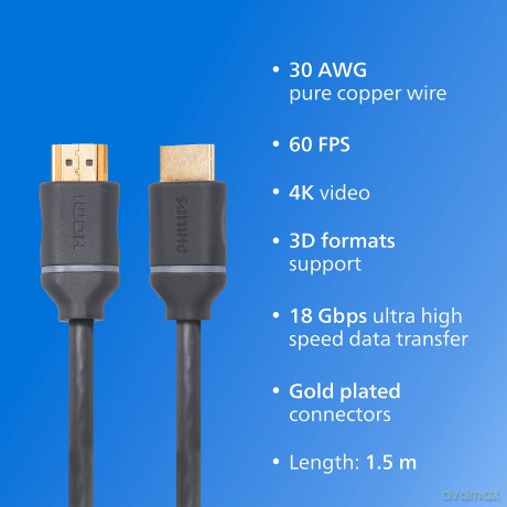 Kabel HDMI 2.0 4K 60Hz Ultra HD 18 Gbps, High Speed 3m